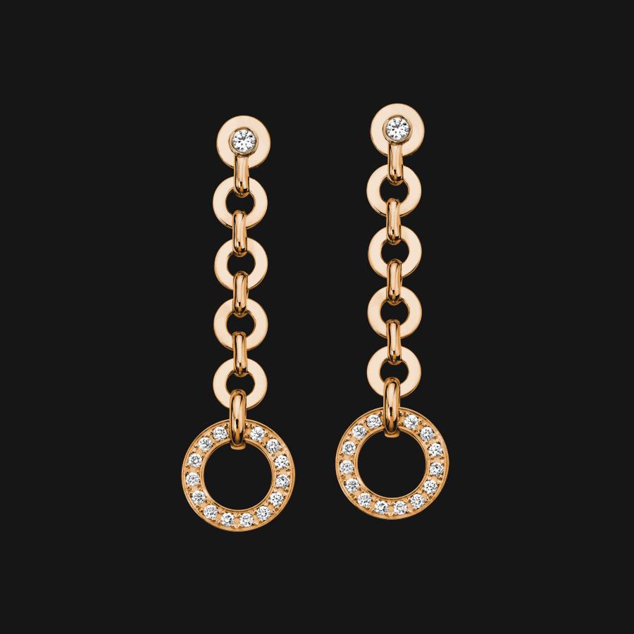 Aretes colgantes colgantes de 14k
