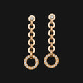 Aretes colgantes colgantes de 14k
