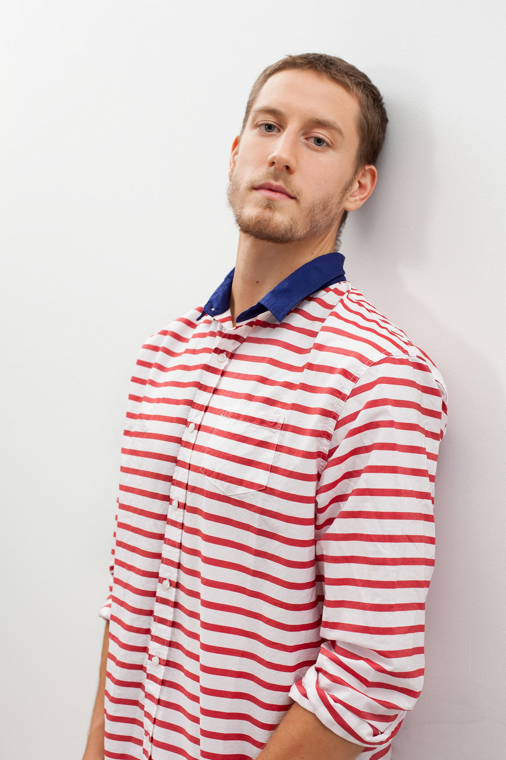 Camisa Luke en rayas rojas