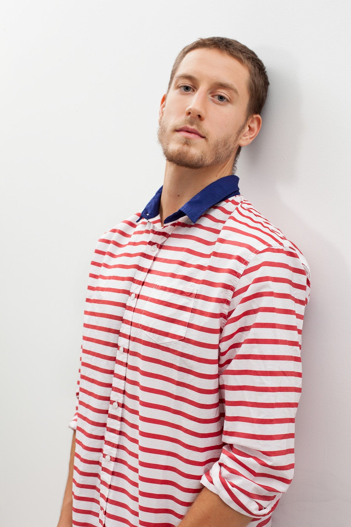 Camisa Luke en rayas rojas