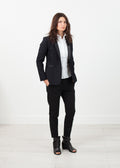 Blazer con cuello chal en negro