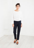Pantaloni cu buzunare aplicate, bleumarin