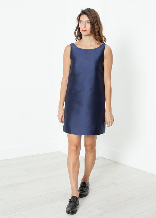 Rochie mini tip A, albastră