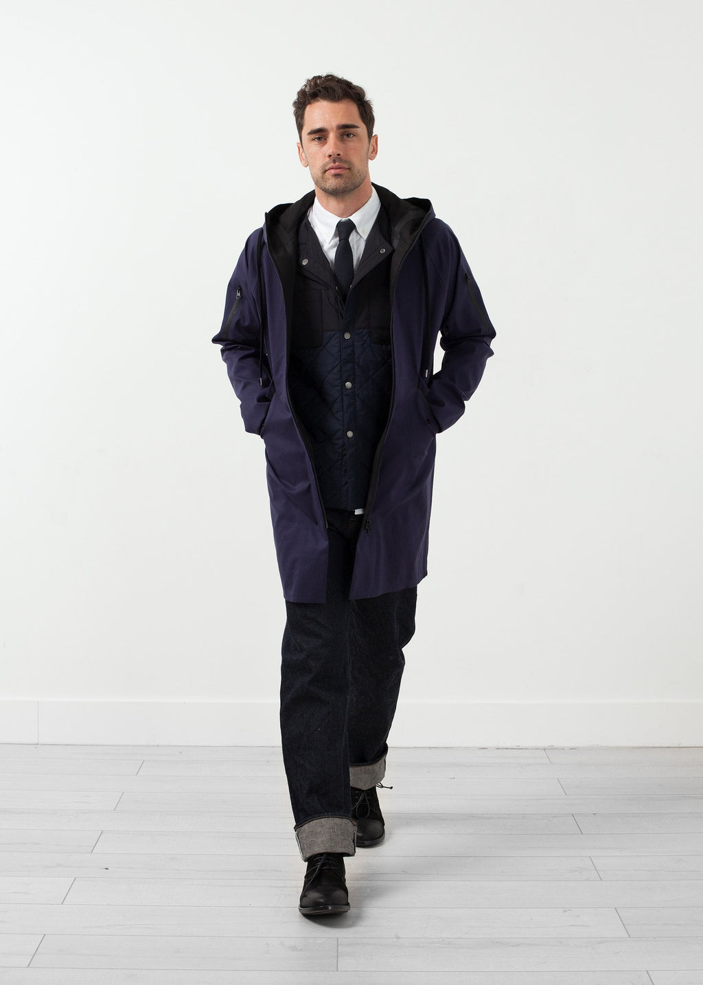 Parka contrastantă