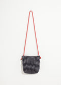 Bolso bandolera de lana en negro/blanco