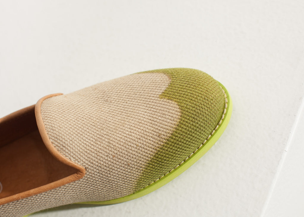 Mocasini Wingtip de Culoare Lime