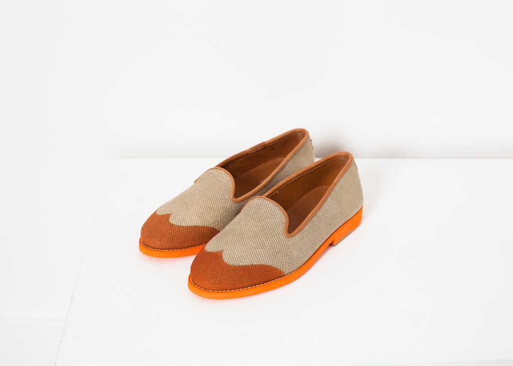 Mocasín Wingtip en Naranja
