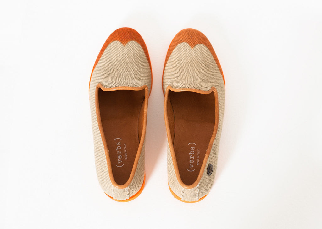 Mocasín Wingtip en Naranja